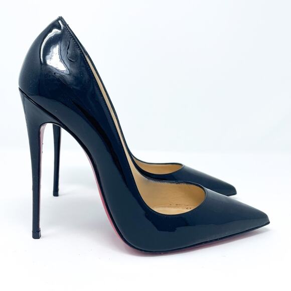 Christian Louboutin So Kate 120 mm Black Patent Leather Stiletto Heels EU 38 - Picture 3 of 8